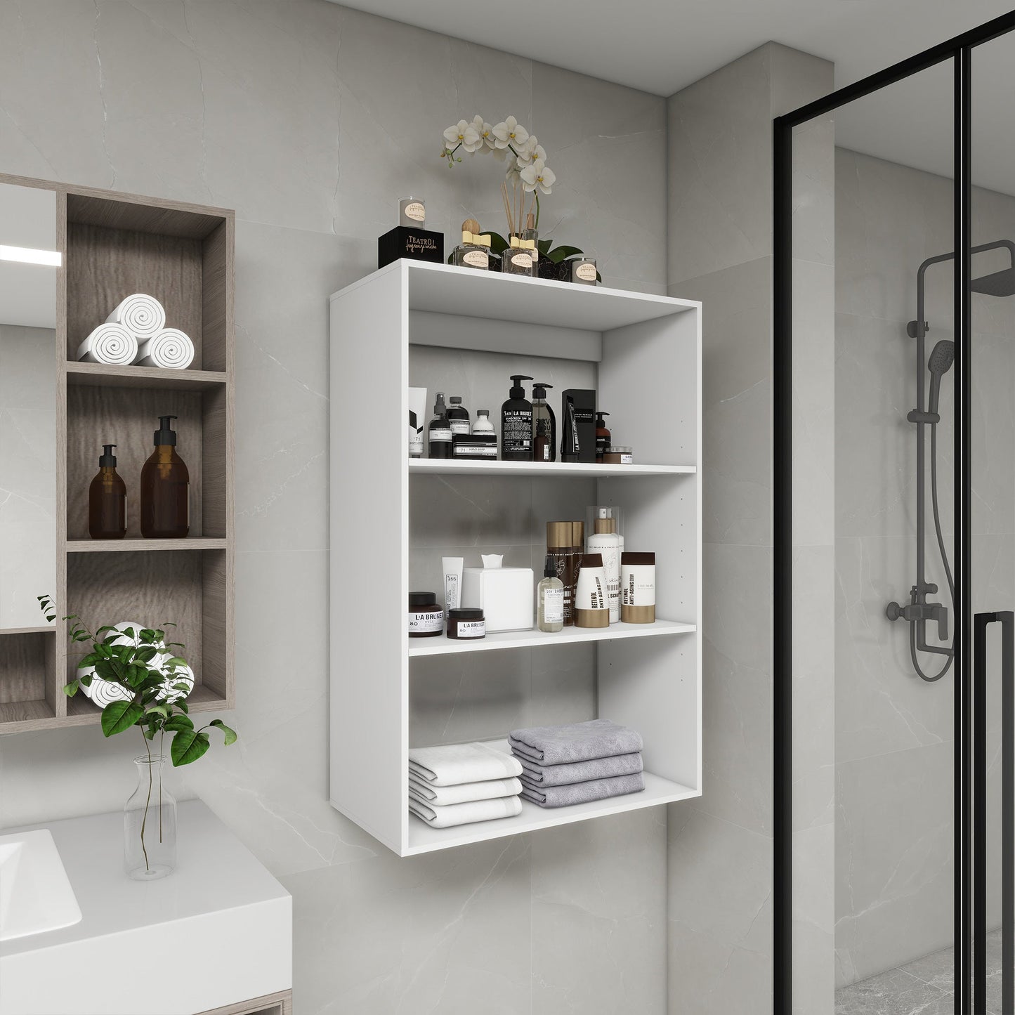 B4 Bathroom colset shelves 31.49''W x 16.04''D x 47.24''H