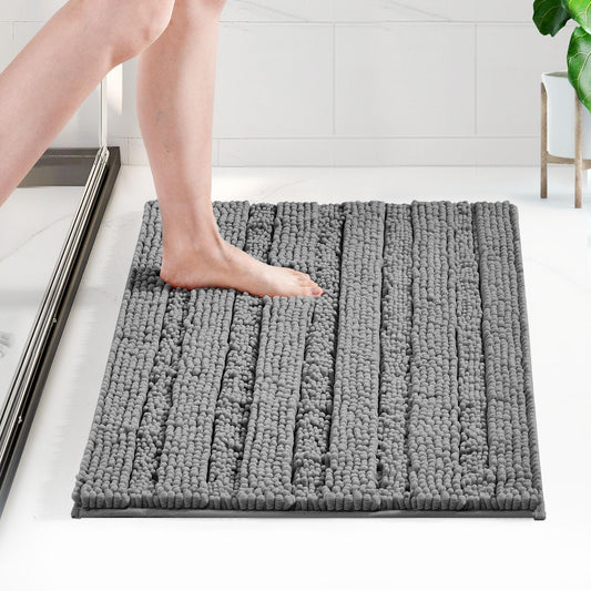 Deconovo Grey Bathroom Rugs - Small Bathroom Mat Extra Soft 17"x 24"